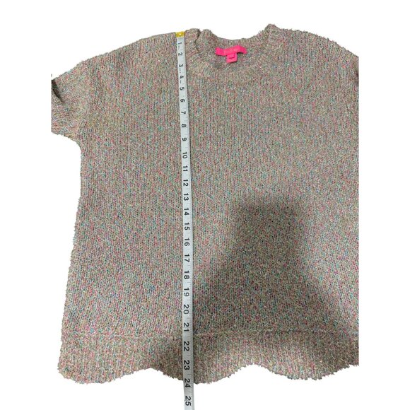 Lilly Pulitzer Gliana Metallic Rainbow Sweater Multicolor Boucle Knit Size M - Picture 7 of 10